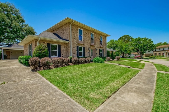 5831 Durbridge Dr, New Orleans, LA 70131 - view of front of house featuring brick siding and a front lawn