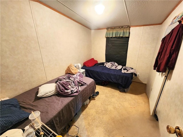 201 Caroline Ave, Port Sulphur, LA 70083 - bedroom with ornamental molding and a textured ceiling