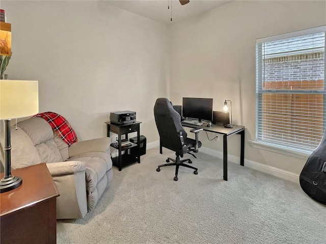 629 High Ridge Loop, Slidell, LA 70458 - office space with ceiling fan, carpet, and baseboards