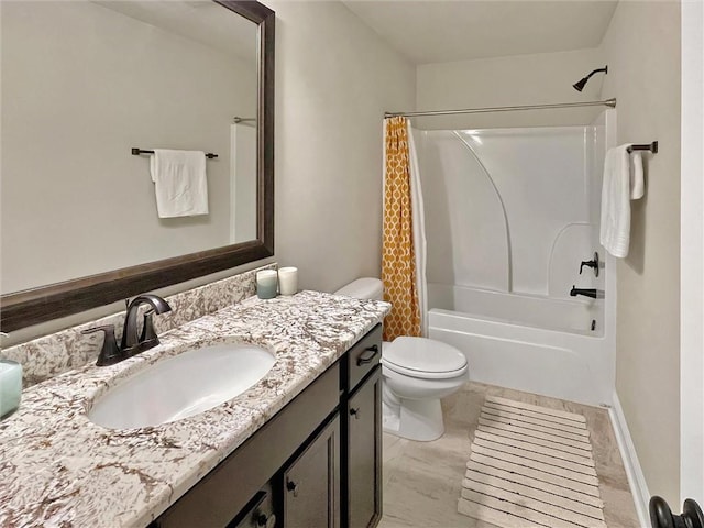 629 High Ridge Loop, Slidell, LA 70458 - bathroom featuring shower / tub combo with curtain, toilet, and vanity