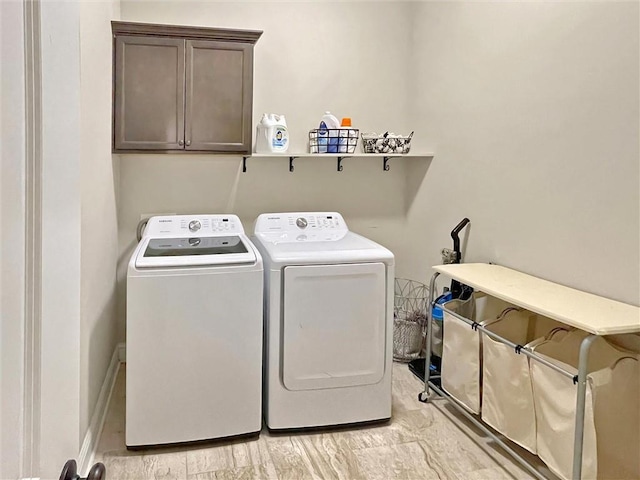 629 High Ridge Loop, Slidell, LA 70458 - clothes washing area with washing machine and dryer and cabinet space