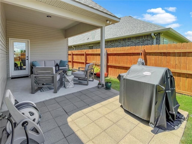 629 High Ridge Loop, Slidell, LA 70458 - view of patio / terrace featuring an outdoor living space and fence