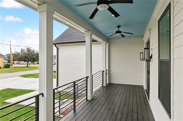 3821 Indiana St, New Orleans, LA 70114 - porch featuring a ceiling fan
