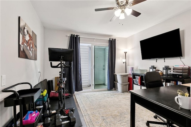 1931 Farmington Pl, Terrytown, LA 70056 - office with a ceiling fan