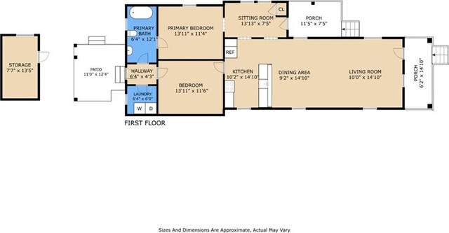 613 Pacific Ave, New Orleans, LA 70114 - room layout