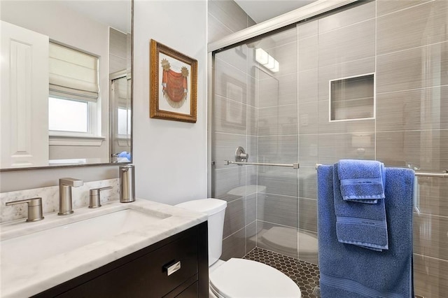3928 Uri St, Metairie, LA 70002 - full bath with toilet, a stall shower, and vanity