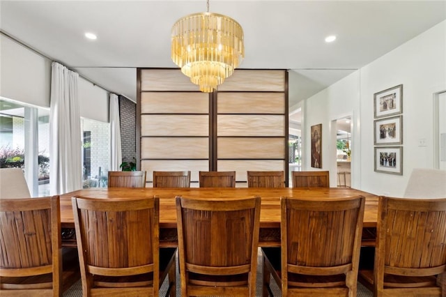 1201 N General Pershing St, Hammond, LA 70401 - dining area featuring a chandelier and recessed lighting