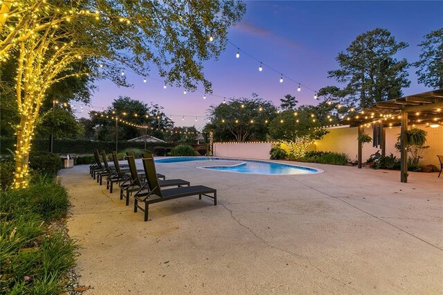 1201 N General Pershing St, Hammond, LA 70401 - pool at dusk with a patio area