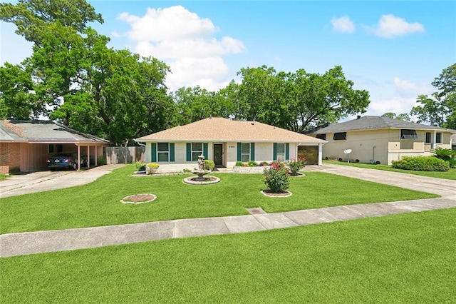 3851 Croydon St, Slidell, LA 70458 - ranch-style home with concrete driveway and a front lawn