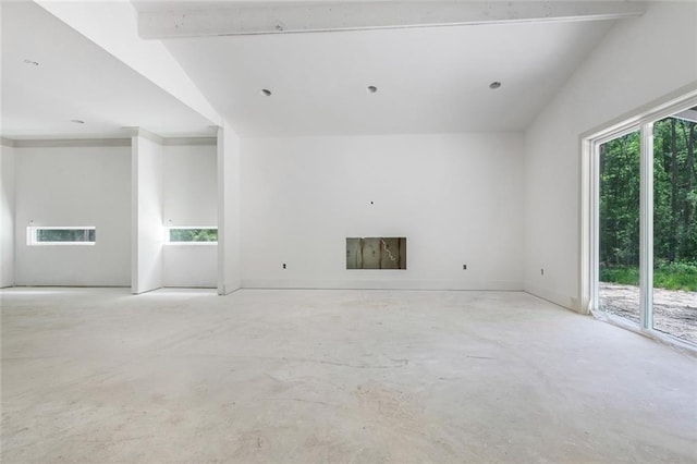 82188 Charles Kelly Rd, Bush, LA 70431 - unfurnished living room featuring healthy amount of natural light and concrete floors