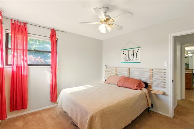 6200 Morton St, Metairie, LA 70003 - carpeted bedroom featuring baseboards and a ceiling fan