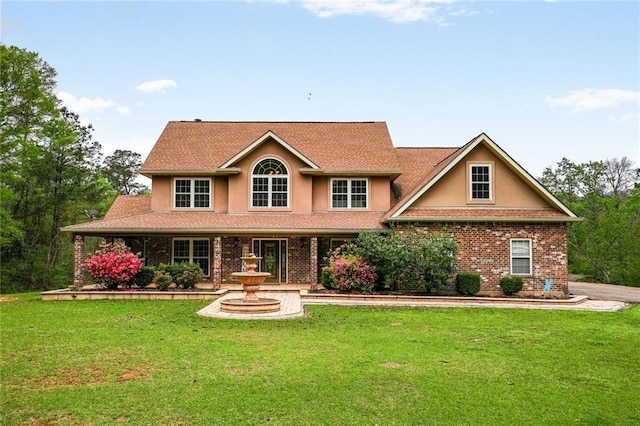 60 Bleu Lake Dr, Covington, LA 70435 - view of front of house with a front yard and stucco siding
