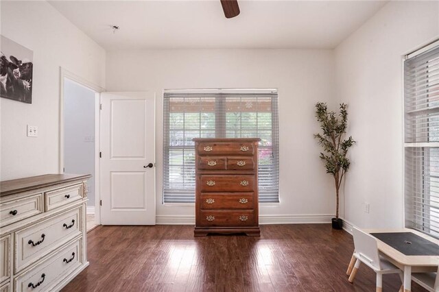 60 Bleu Lake Dr, Covington, LA 70435 - interior space with dark wood finished floors and baseboards