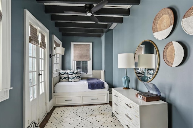 532-38 Governor Nicholls St, New Orleans, LA 70116 - bedroom with beamed ceiling