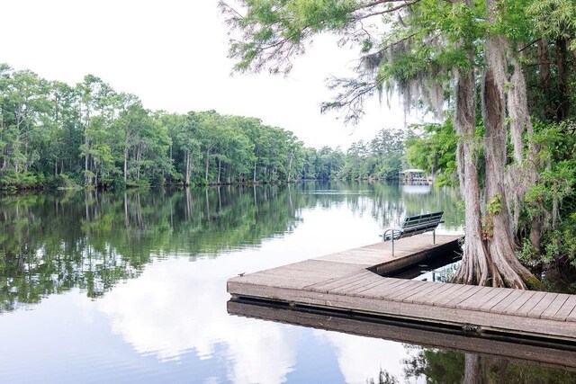 4 Riverdale Dr, Covington, LA 70433 - dock area featuring a water view and a forest view