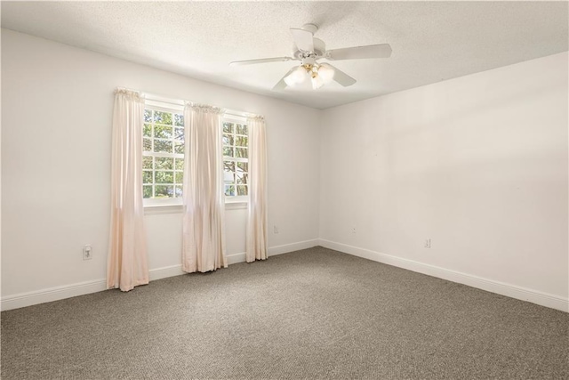 125 Bent Tree Ct, Covington, LA 70433 - carpeted empty room featuring ceiling fan, a textured ceiling, and baseboards