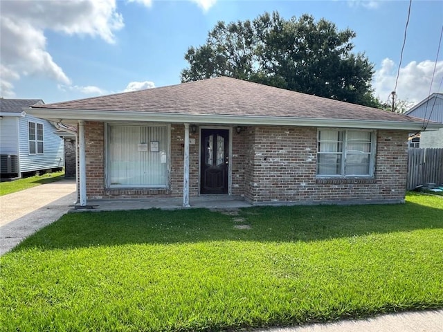 341 Soniat Ave, Harahan, LA 70123 - view of front of house featuring brick siding, concrete driveway, covered porch, and a shingled roof