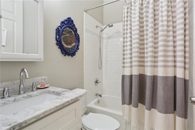 1807 Jena St, New Orleans, LA 70115 - full bathroom with shower / tub combo with curtain, vanity, and toilet