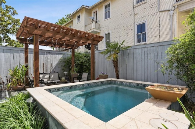 1807 Jena St, New Orleans, LA 70115 - view of swimming pool with a pergola and a fenced backyard