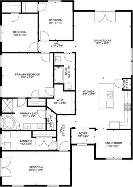 3225 Delaware Ave, Kenner, LA 70065 - room layout