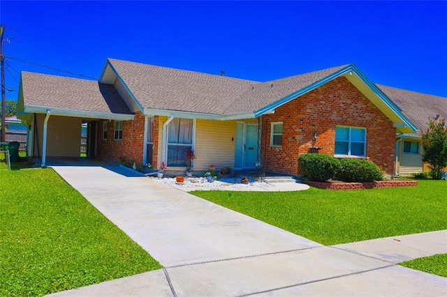 1513 Mason Smith Ave, Metairie, LA 70003 - single story home featuring driveway, a front lawn, brick siding, and an attached carport