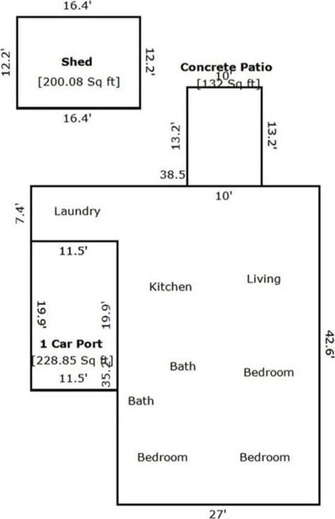 9004 Camille Ct, River Ridge, LA 70123 - property floor plan