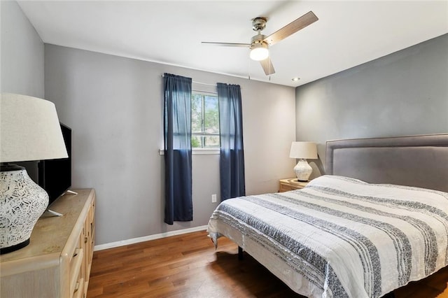 2525 Joy Ann Dr, Marrero, LA 70072 - bedroom featuring wood finished floors and a ceiling fan