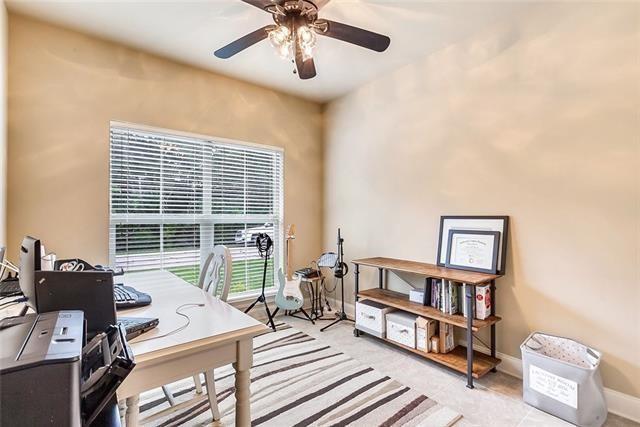 217 Coushatta Cir, Madisonville, LA 70447 - office space featuring a ceiling fan and baseboards