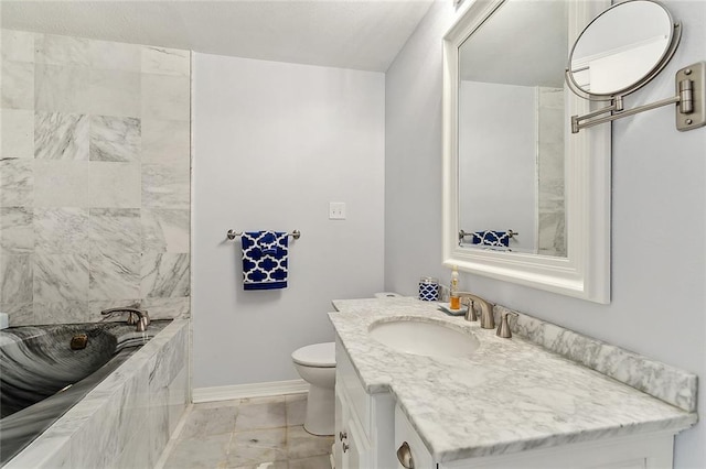 1417 Washington Ct, Slidell, LA 70458 - full bath with a tub with marble appearance and vanity