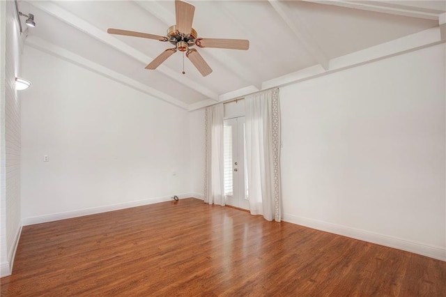 401 Hesper Ave, Metairie, LA 70005 - unfurnished room with wood finished floors, ceiling fan, and baseboards