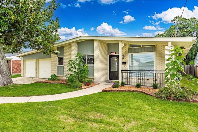 4401 Apollo Dr, Metairie, LA 70003 - mid-century inspired home with brick siding and covered porch