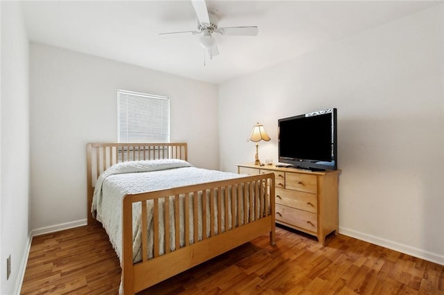 3113 Terrace Ave, Slidell, LA 70458 - bedroom with light wood-type flooring, baseboards, and a ceiling fan