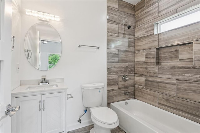 313331 Clouet St, New Orleans, LA 70126 - bathroom featuring toilet, vanity, and shower / washtub combination