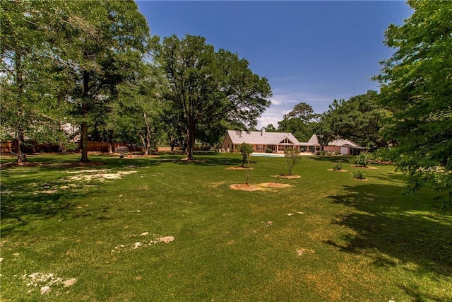 view of green lawn