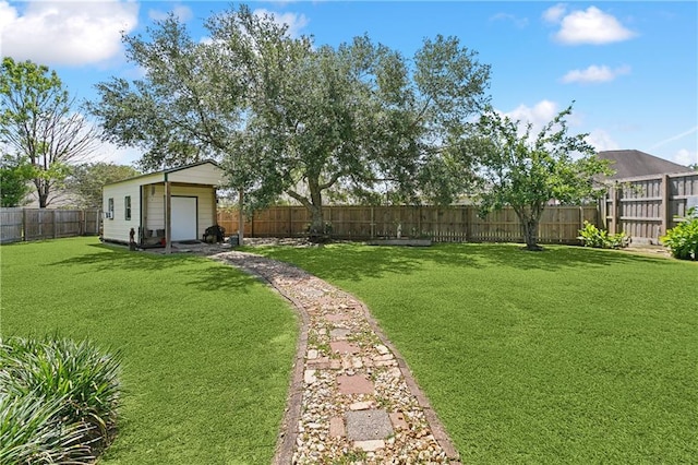 11446 Copperwood Dr, Denham Springs, LA 70726 - view of yard featuring an outbuilding and a detached garage