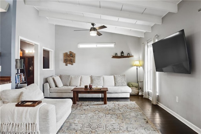 33 Caribou Ct, Metairie, LA 70003 - living room with hardwood / wood-style flooring, a ceiling fan, and baseboards