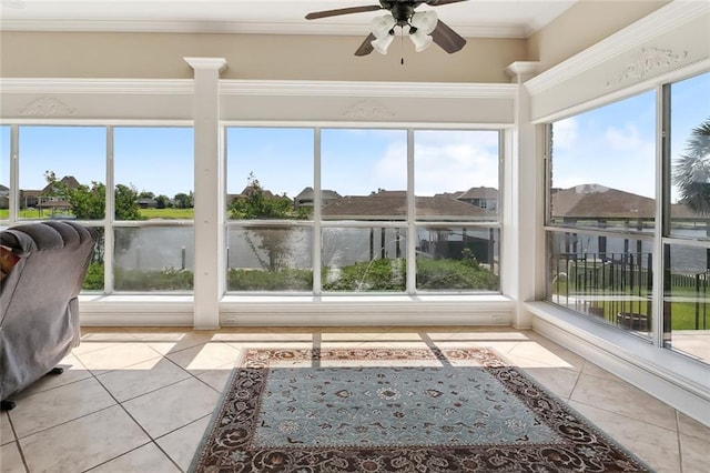 1681 Vela Cv, Slidell, LA 70458 - unfurnished sunroom with tile patterned flooring, healthy amount of natural light, and ornamental molding