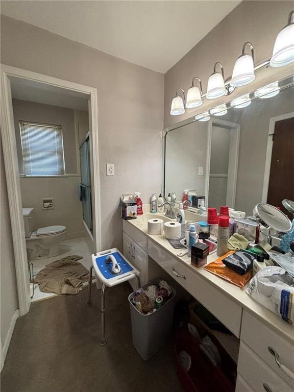 2132 Missille St, Harvey, LA 70058 - full bath featuring toilet, an enclosed shower, and vanity