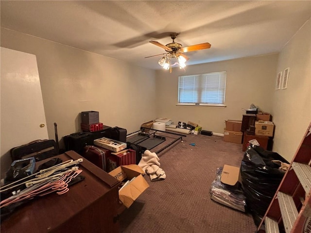 2132 Missille St, Harvey, LA 70058 - bedroom with carpet flooring and ceiling fan
