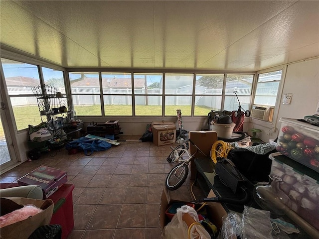 2132 Missille St, Harvey, LA 70058 - sunroom featuring tile patterned flooring and cooling unit