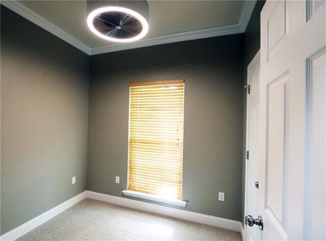 47013 Rivergate Dr, Robert, LA 70455 - spare room with ornamental molding, light carpet, and baseboards