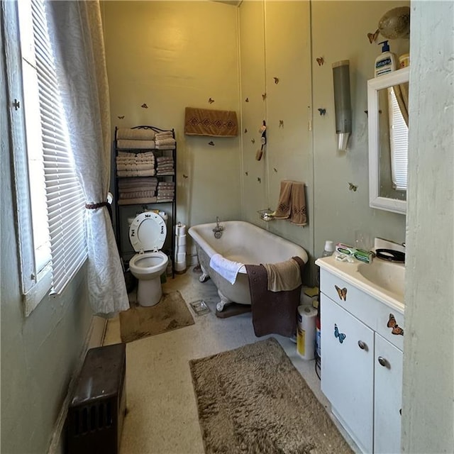 1915-1917 Bayou Rd, New Orleans, LA 70116 - full bath featuring vanity, a freestanding tub, and toilet