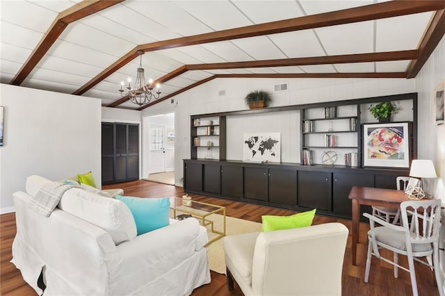 18 Davis Blvd, Jefferson, LA 70121 - living room featuring a chandelier, wood finished floors, and wood walls