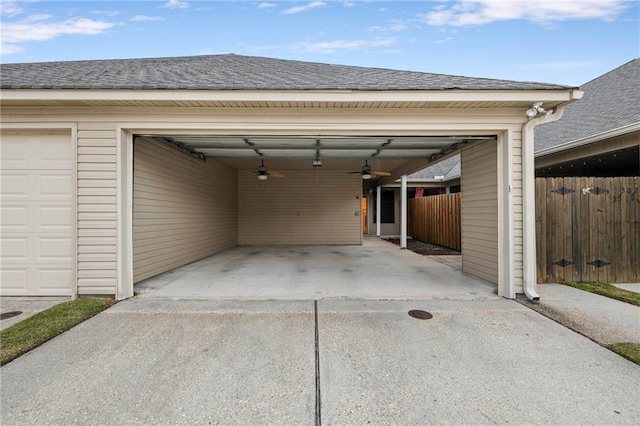 40145 Taylor Trl Unit 503, Slidell, LA 70461 - garage featuring concrete driveway and ceiling fan