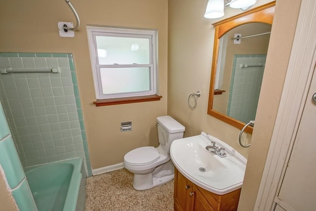 3233 Duncan St, Slidell, LA 70458 - bathroom with toilet, vanity, shower / bath combo with shower curtain, and baseboards