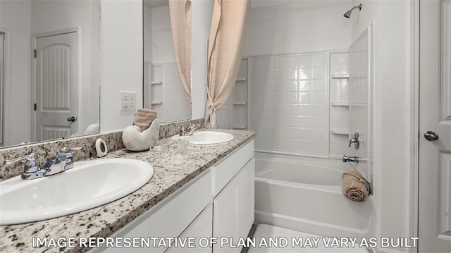 311 Holmes Blvd, Terrytown, LA 70056 - full bath featuring double vanity and tub / shower combination