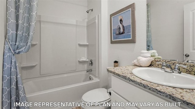 311 Holmes Blvd, Terrytown, LA 70056 - bathroom with vanity, shower / bath combo with shower curtain, and toilet