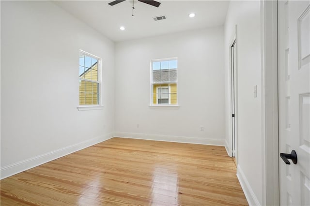 5519 Wingate Dr, New Orleans, LA 70122 - unfurnished bedroom with light wood finished floors, recessed lighting, and ceiling fan