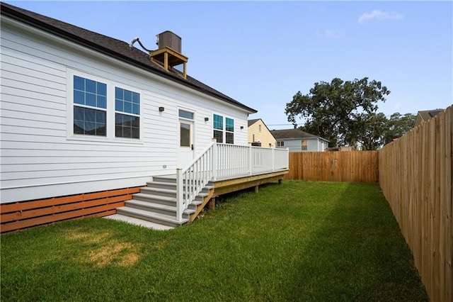 5519 Wingate Dr, New Orleans, LA 70122 - back of house featuring a fenced backyard and a deck