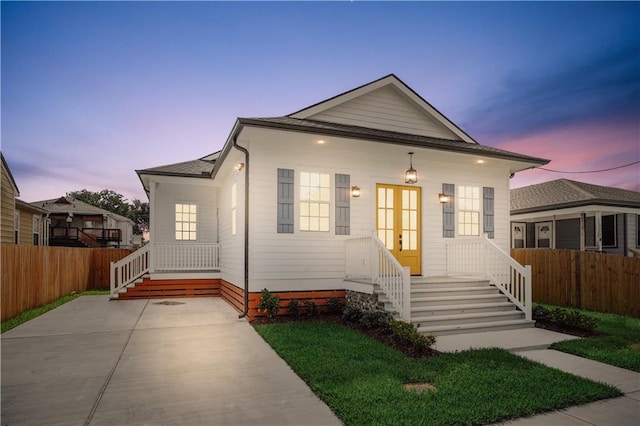 5519 Wingate Dr, New Orleans, LA 70122 - view of front of home with french doors